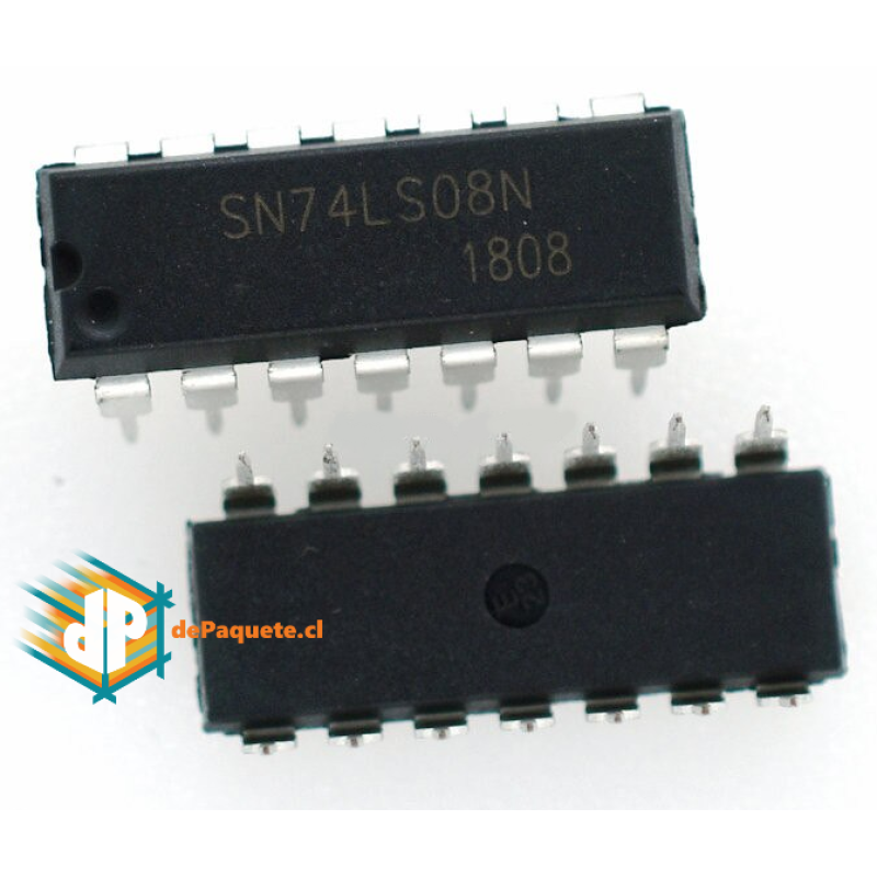 Compuerta Lógica AND cuádruple SN74LS08N DIP14 Compuerta Lógica AND cuádruple SN74LS08N DIP14